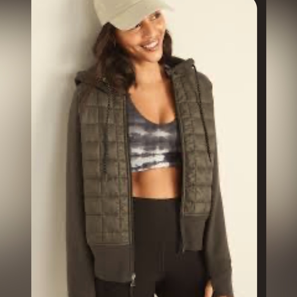 Old Navy Dynamic Fleece Quilted Hybrid Jacket-XXL
